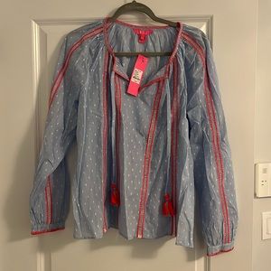 Lily Pulitzer Mardi long sleeve chambray blouse